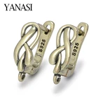 швензы  Бронзовая фурнитура для сережек в виде музыкальных нот для самостоятельного изготовления ювелирных изделий, серьги-крючки, аксессуары для ювелирных изделий ручной работы