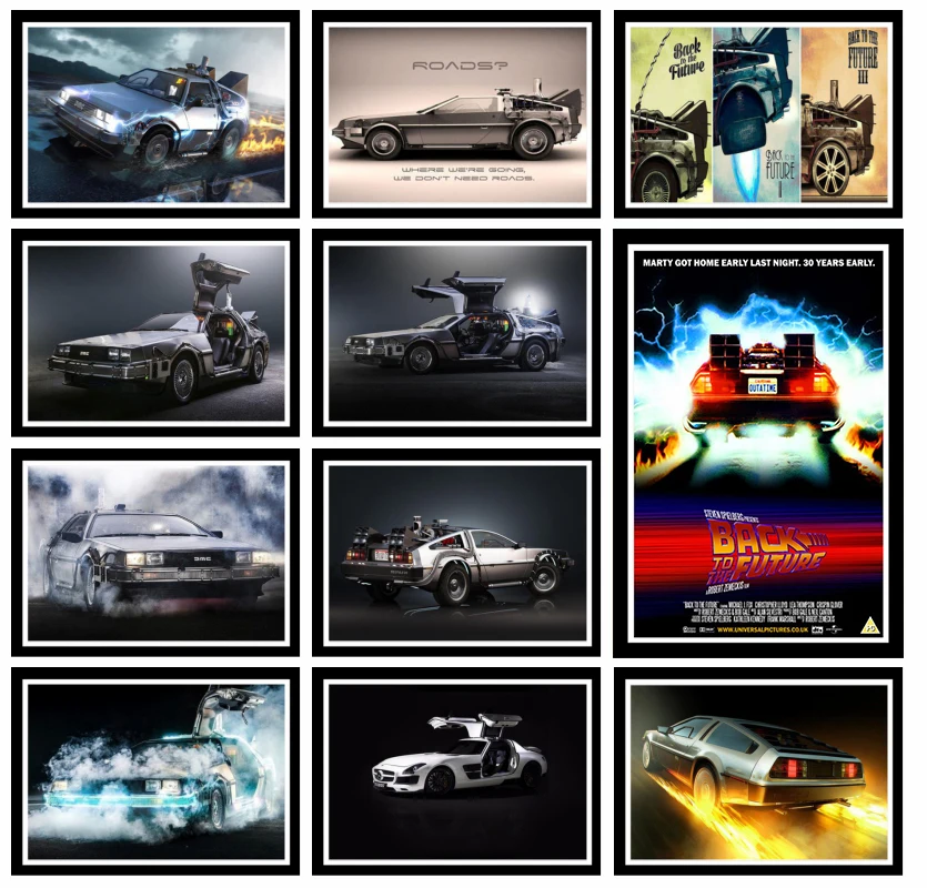 Великолепный постер JL Назад в будущее классический крутой автомобиль принты