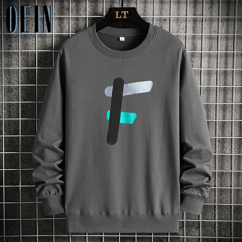 

2021 Mens Casual Crewneck Sweatshirts New Autumn Oversized Japanese Streetwear Solid Pullovers Hip Hop Men Sweatshirts Hoodies
