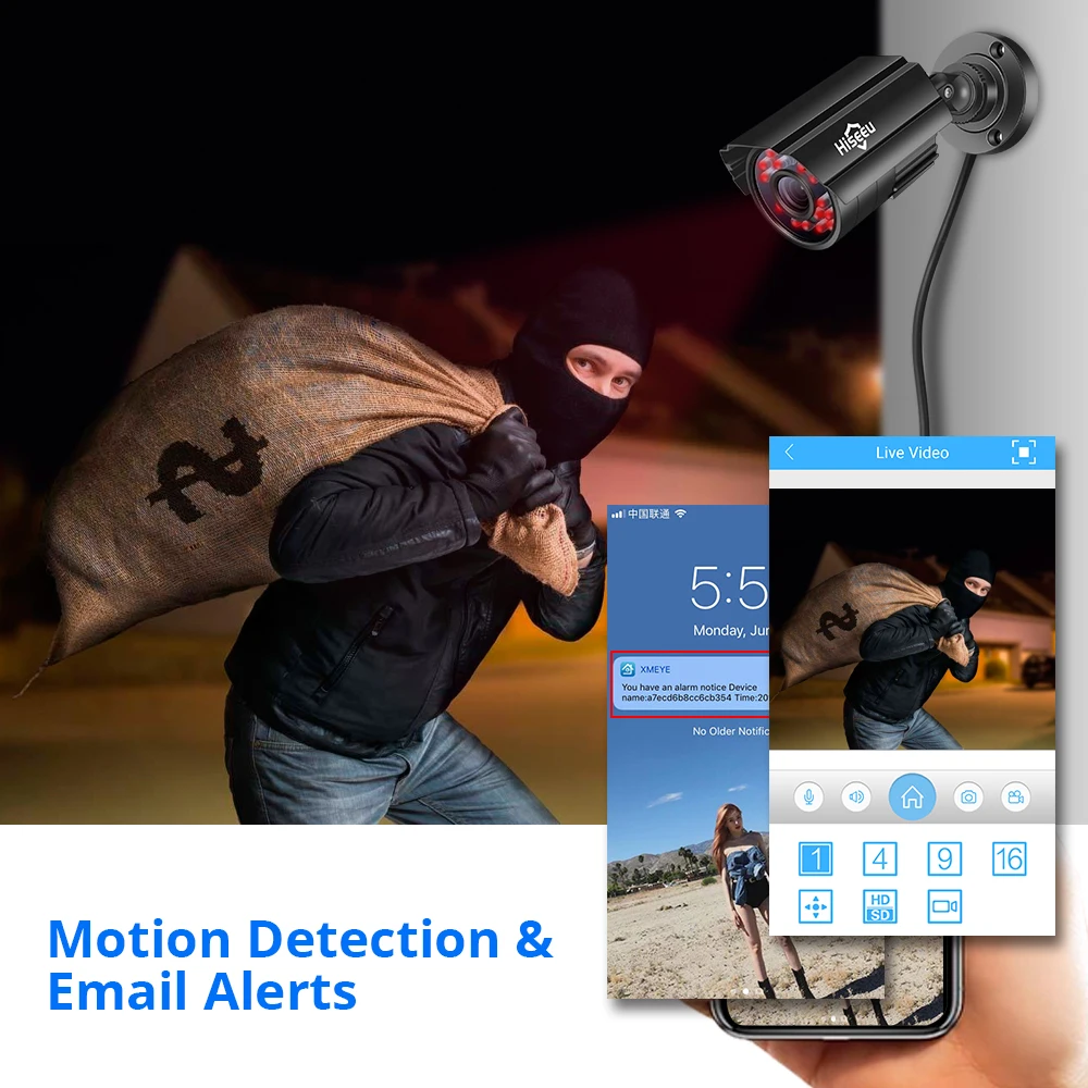 Hiseeu AHDH 1080P металлический чехол AHD аналоговая Высокая четкость металлическая камера AHD CCTV камера безопасности для улицы AHBB12