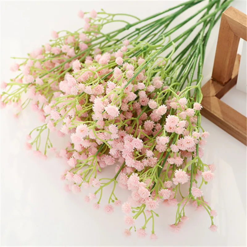 1 шт. искусственный гипсофила из ПУ один пластиковый букет Гипсофила на ощупь