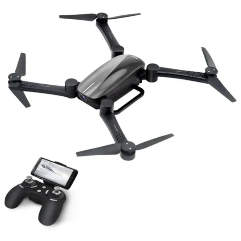 Складной Дрон с камерой для аэрофотосъемки и светодиодной подсветкой 15 минут