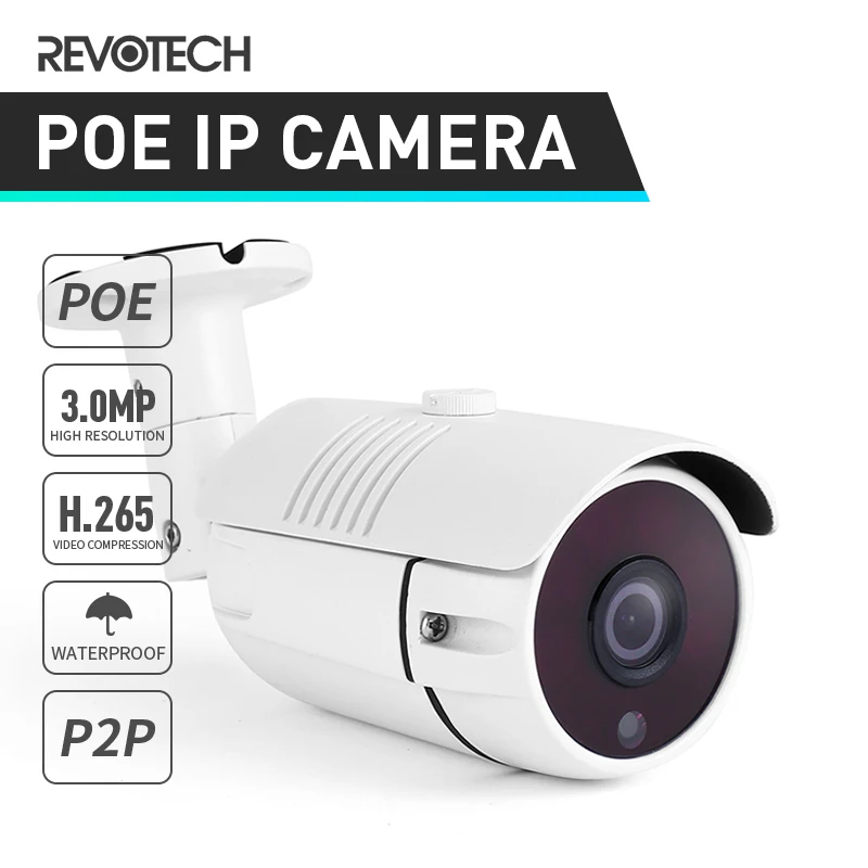 POE H.265 HD Водонепроницаемая 3MP уличная ip камера 1296 P/1080 P 6 Массив светодиодный