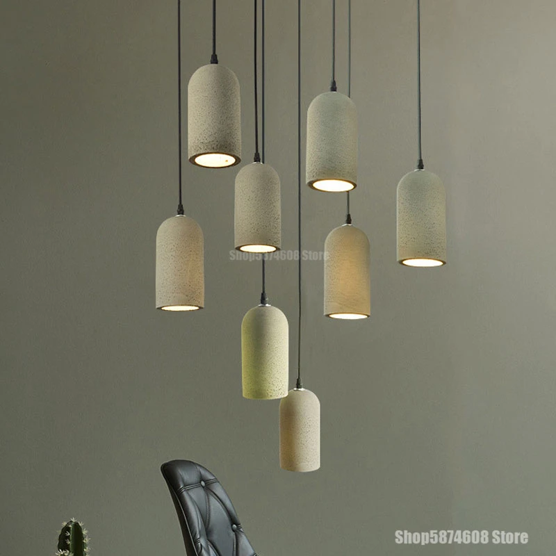 Винтажный цементный подвесной светильник s для кухни бара кафе гостиной спальни