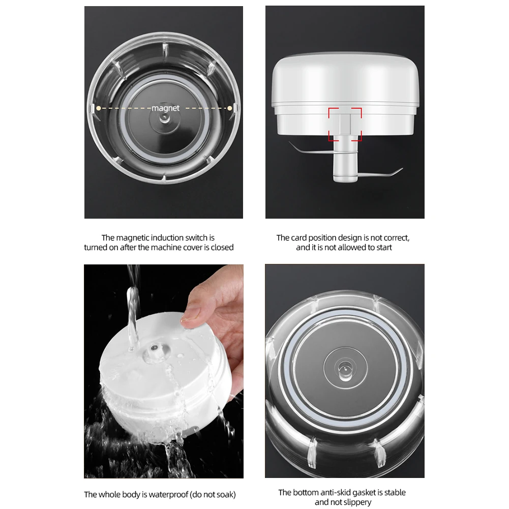 

Mini Electric Garlic Masher Cordless Garlic Grinder Portable Food Chopper Powerful Press for Garlic Chili Vegetable Nuts 100ml