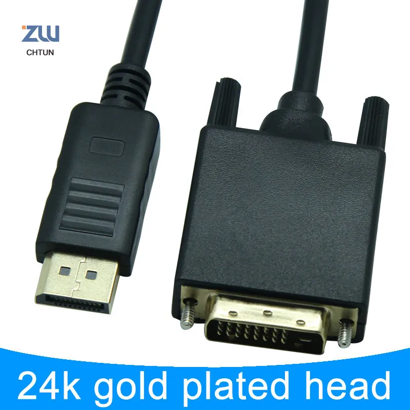 Порт дисплея к активному кабелю DVI D 1080P порт Папа папа DP DVI24 + 1 Адаптер конвертера с
