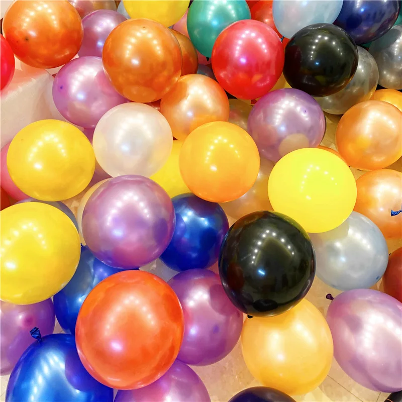 

Wedding decoration balloon 1.2g pearlescent thickened latex balloon 10 inch round wedding room balloon