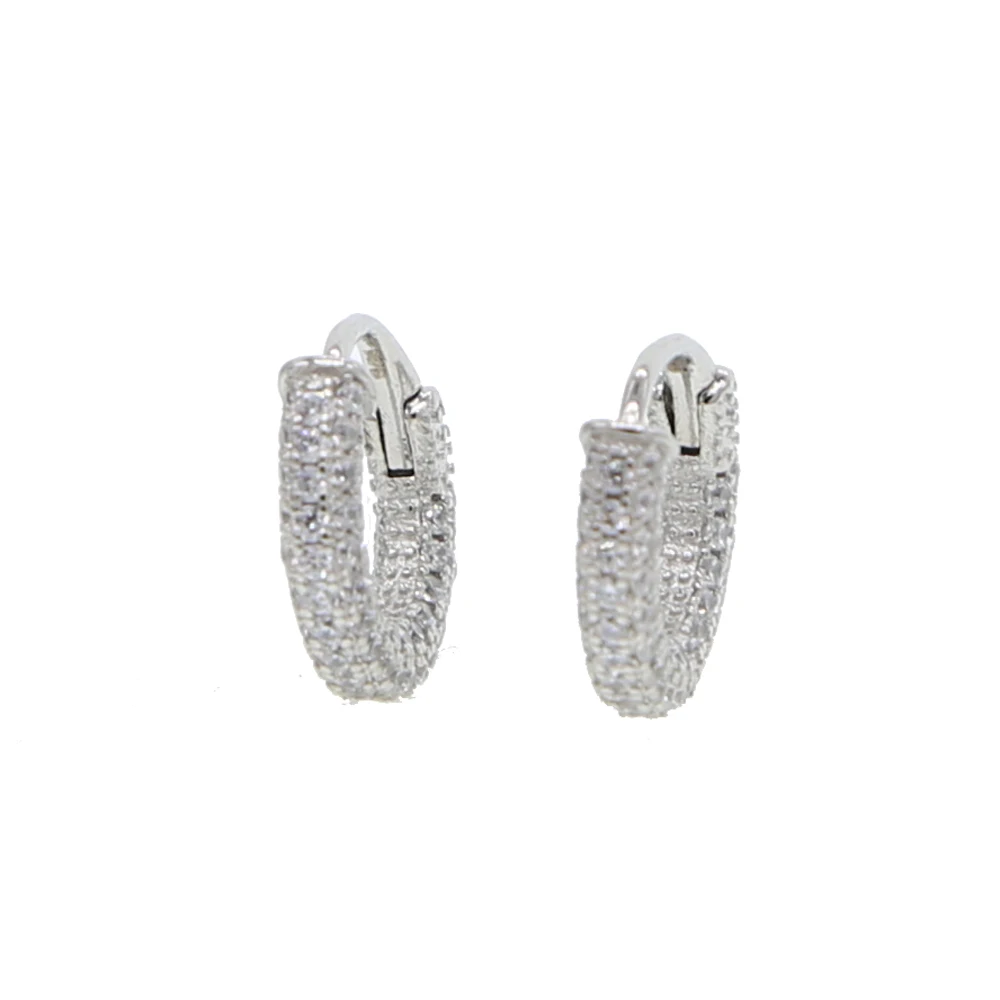 Роскошные полностью проложенные очаровательные Прозрачные Серьги гвоздики с