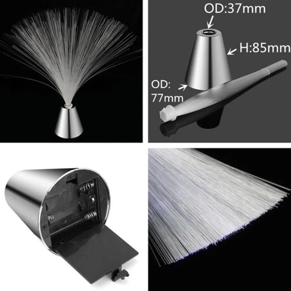 

Romantic Led Fiber Optic Lamp Flashing Colorful Multicolor Night Light Romantic Decor With 3*aaa Batteries For Kids Christmas