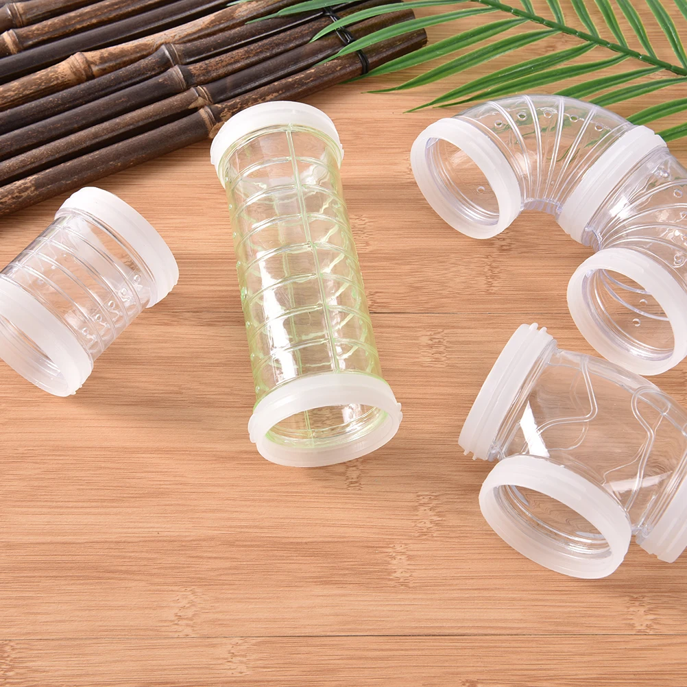 

1pcs Multi-style Hamster Tunnel Fittings Transparent Acrylic Cage Hamster Accessories Cheap Small Pet Toys Dia 5.8cm