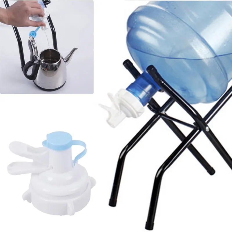 

Water Bottle Dispenser Pump With Dustproof Cap Plastic Sport Drinking Water Bottles Camping Dispensers DFK889