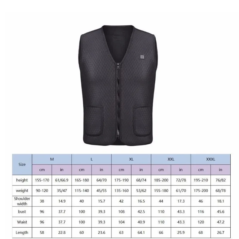 1 шт. для мужчин и женщин на открытом воздухе USB Инфракрасный обогрев жилет куртка