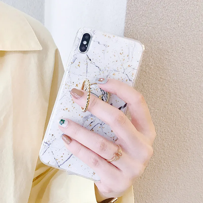 IK92-DJ02DLSZiXian SoCouple кольцо из ТПУ чехол-держатель для iphone 7 8 6 6s plus чехол для iphone XR 11 Pro X Xs Max мраморный Золотой фольга кольцо держатель чехол - Цвет: IK92-DJ02DLSZiXian