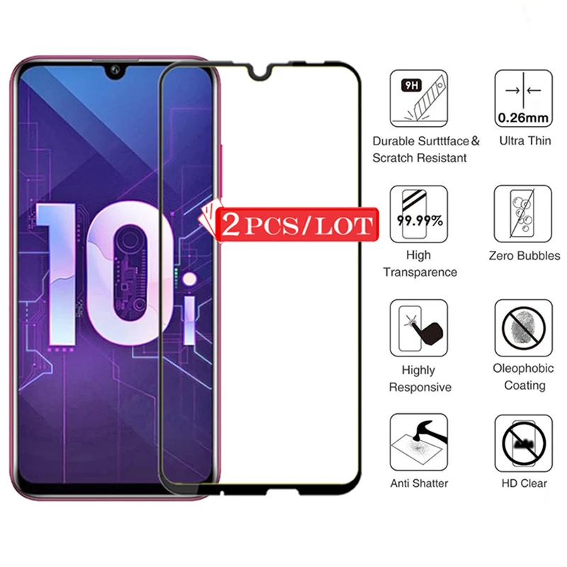 

Защитное стекло для Honor 10i, закаленное, 2 шт.