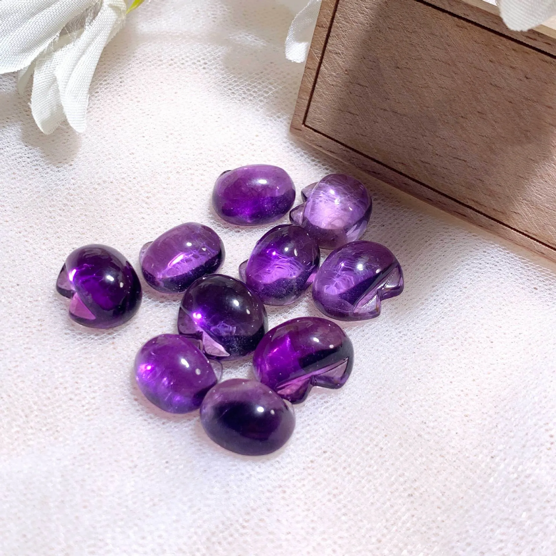 

10PCS Cute Natural Uruguay Amethyst Carved Cat Head Pendant Natural Energy Gem DIY Accessories for jewelry making free shipping