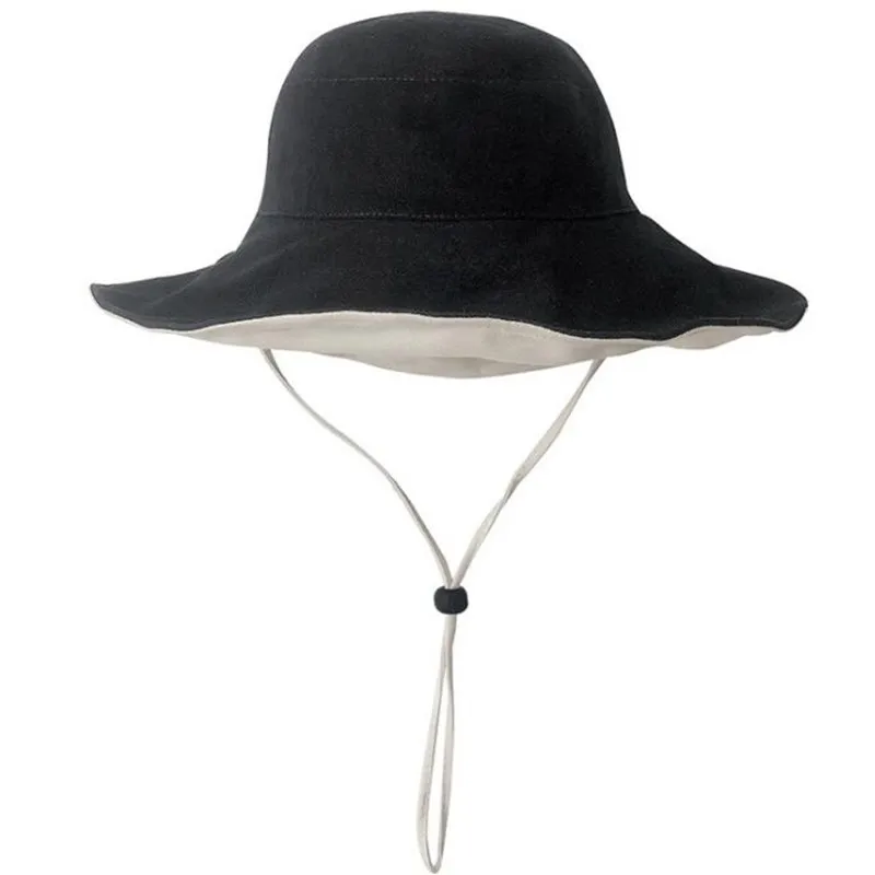 

SILOQIN New Double Sided Women's Summer Sun Protection Fisherman's Hat Travel Sandy Beach Sunhat Banama Schoolgirl Sombrero