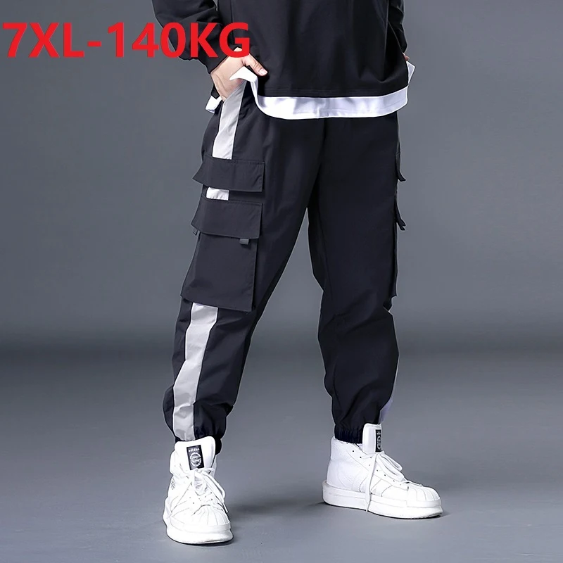 

Брюки-карго мужские летние, с карманами, 7XL, размера плюс