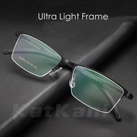 katkani ultralight men half frame optical prescription glasses frame business casual high quality alloy glasses frame 01 hx5033
