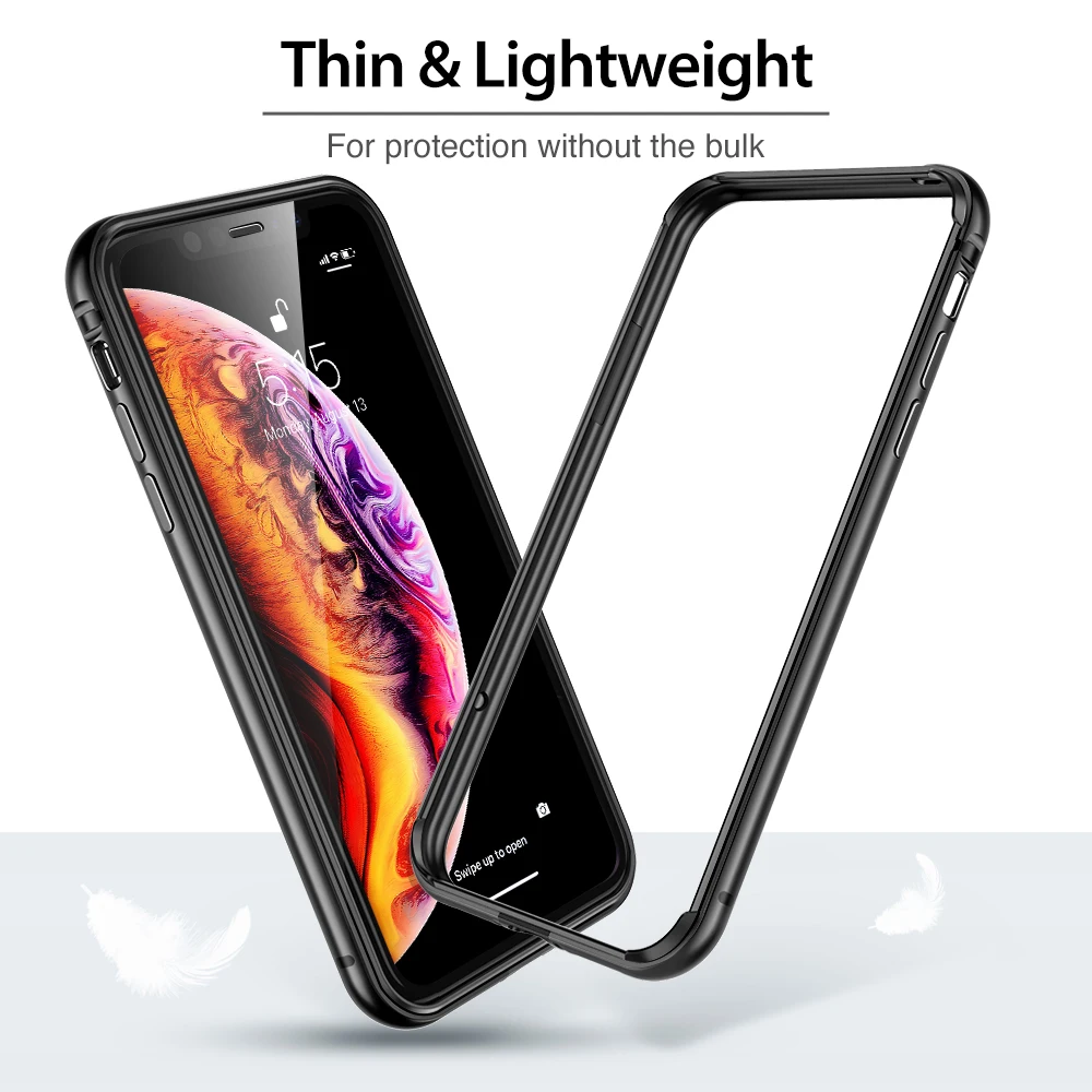 Алюминиевый бампер гибкий силиконовый чехол для iphone 11 Pro Max XS Max XR Роскошный Жесткий металлический каркас для iphone 6 7 8 Plus XS Max x 11