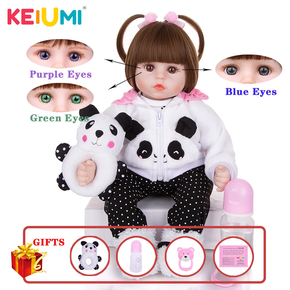 Limited Collection Reborn Baby Doll Cloth Body Stuffed Lifelike Babies Alive Doll Cosplay Panda Toy For Toddler Birthday Present