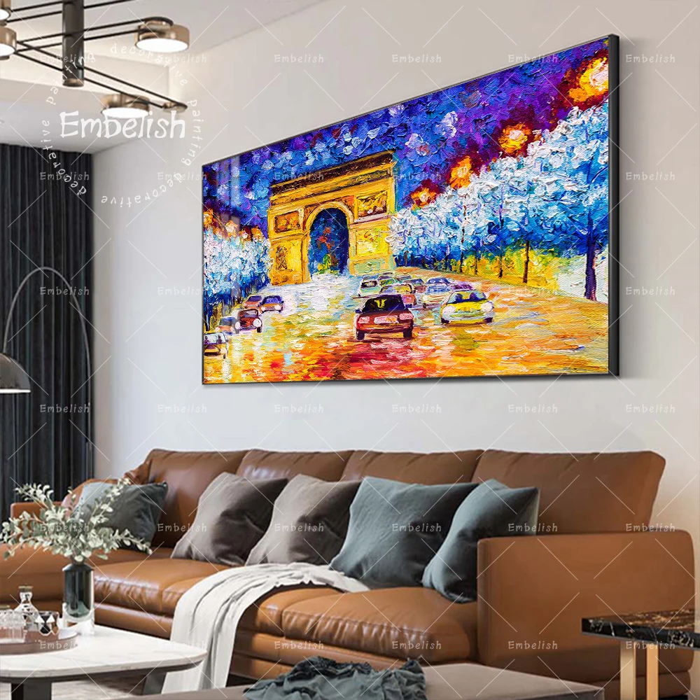 

1 Pieces Famous Building Arc de triomphe Paris Modern Home Decor Pictures For Living Room Wall Art Posters HD Canvas Paintings