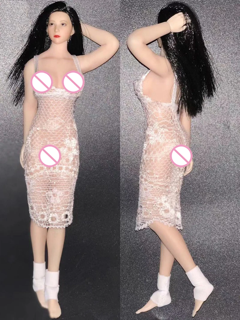 

1/12 Scale Sexy White Colors Lace Dress Model Female Clothes Accessory for 1/12 TBL PH Action Figure Body