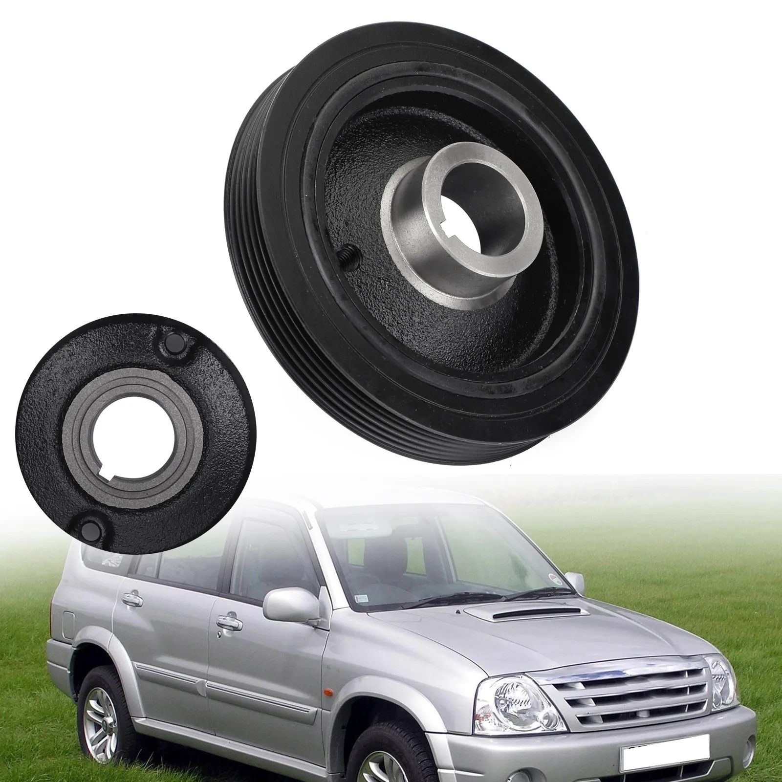 

Topteng Гармонический Стабилизатор двигателя Коленчатый вал для Suzuki Vitara 1999-2003 2.0L для Chevrolet Tracker 12610-77E12