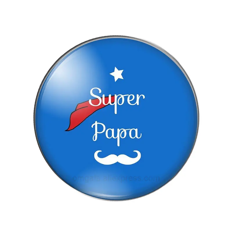 10pcs/lot Je Une Suis Qui Mamie Dechire Round Glass Cabochon French Super Mama Dad Dome For DIY Cameo Jewelry Findings | Украшения и