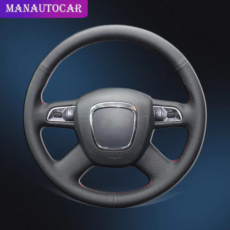 Автомобильная оплетка на руль для Audi A3 (8P) Sportback A4 (B8) Avant A5 (8T) A6 (C6) A8 (D3) Q5 (8R) Q7