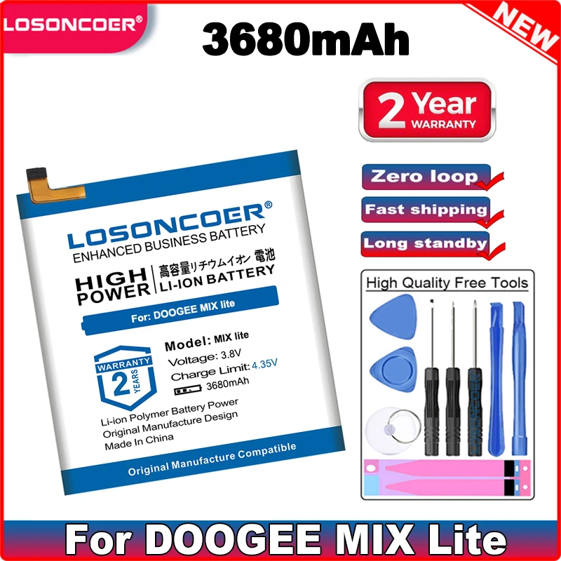 LOSONCOER 3680mAh BAT17MIX LITE3080 Аккумулятор Для DOOGEE MIX Lite мобильный телефон | Мобильные
