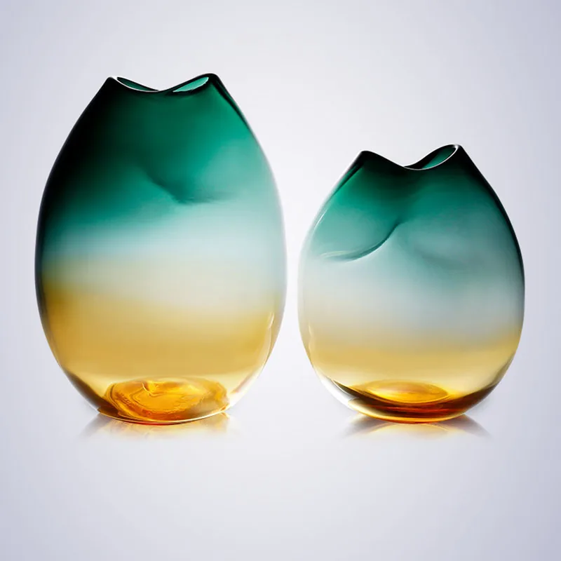 

Aesthetic Vase Center Table Luxury Jardin Bathroom Green Hydroponics Plant Pot Garden Transparent Color Jarron Desk Decor HP50