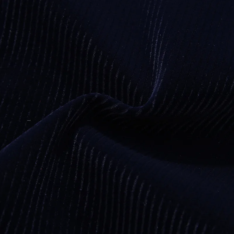 

PYJTRL Gentlemen Autumn Winter Navy Blue Corduroy Velvet Suit Jacket New Men's Quality Business Casual Solid Color Coat Blazers