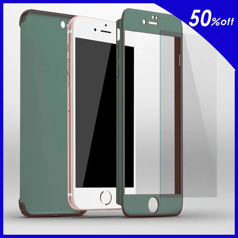 

Full Body Luxury 360 Cover for iPhone 11 iPhone 12 Pro Max XR XS X Cases with Tempered Glass Case for iPhone SE 2020 8 7 6 6S