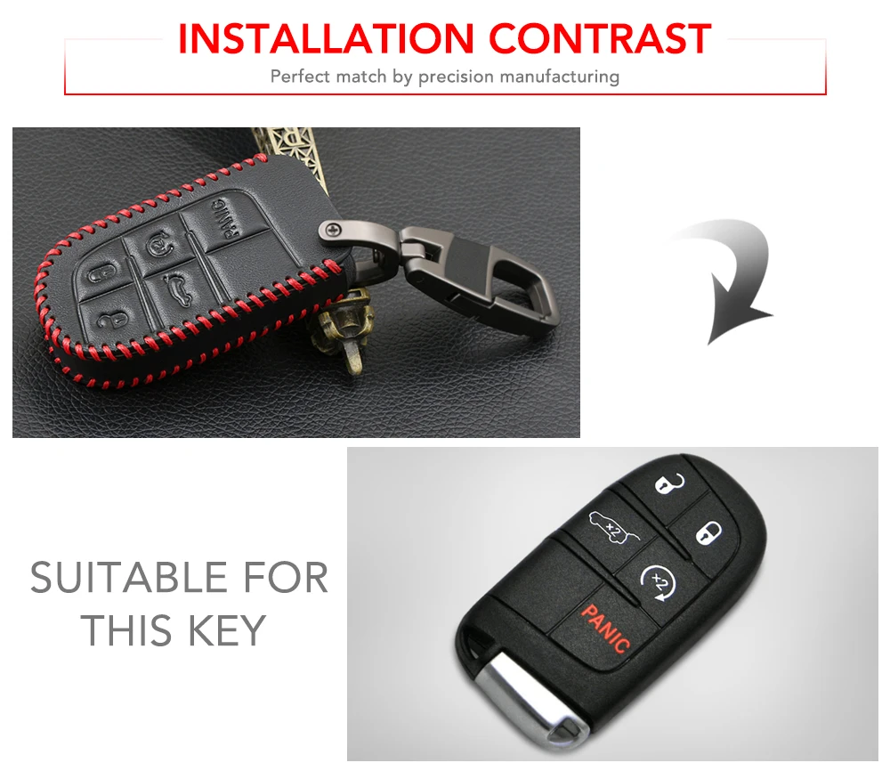 Чехол из натуральной кожи для автомобильного пульта дистанционного управления