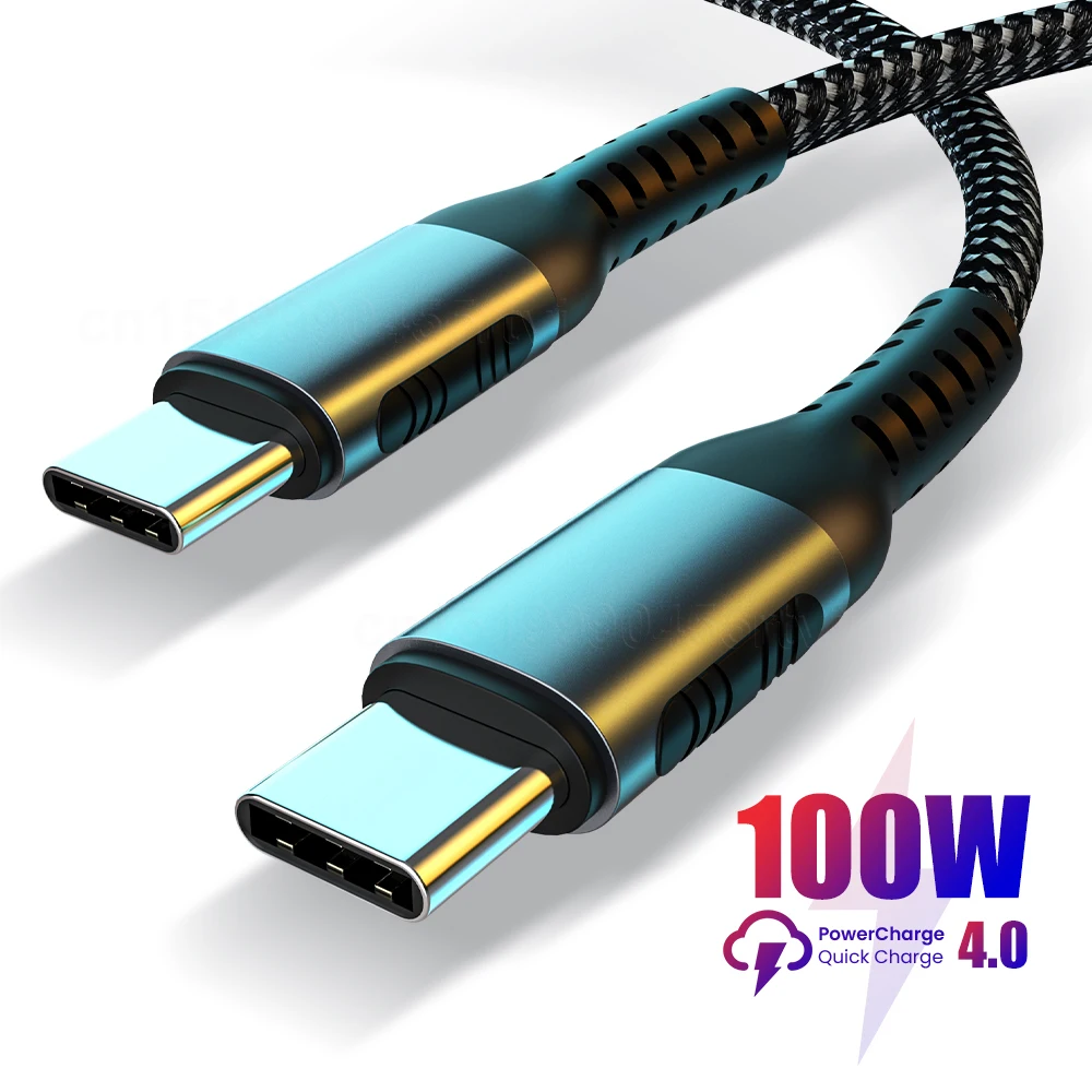 5A USB C TO USB C Data Cable Type C PD 100W For Samsung S 20 10 Note10 Note9 Fast Charging USB C For Redmi mi 11 HUAWEI P40 P30