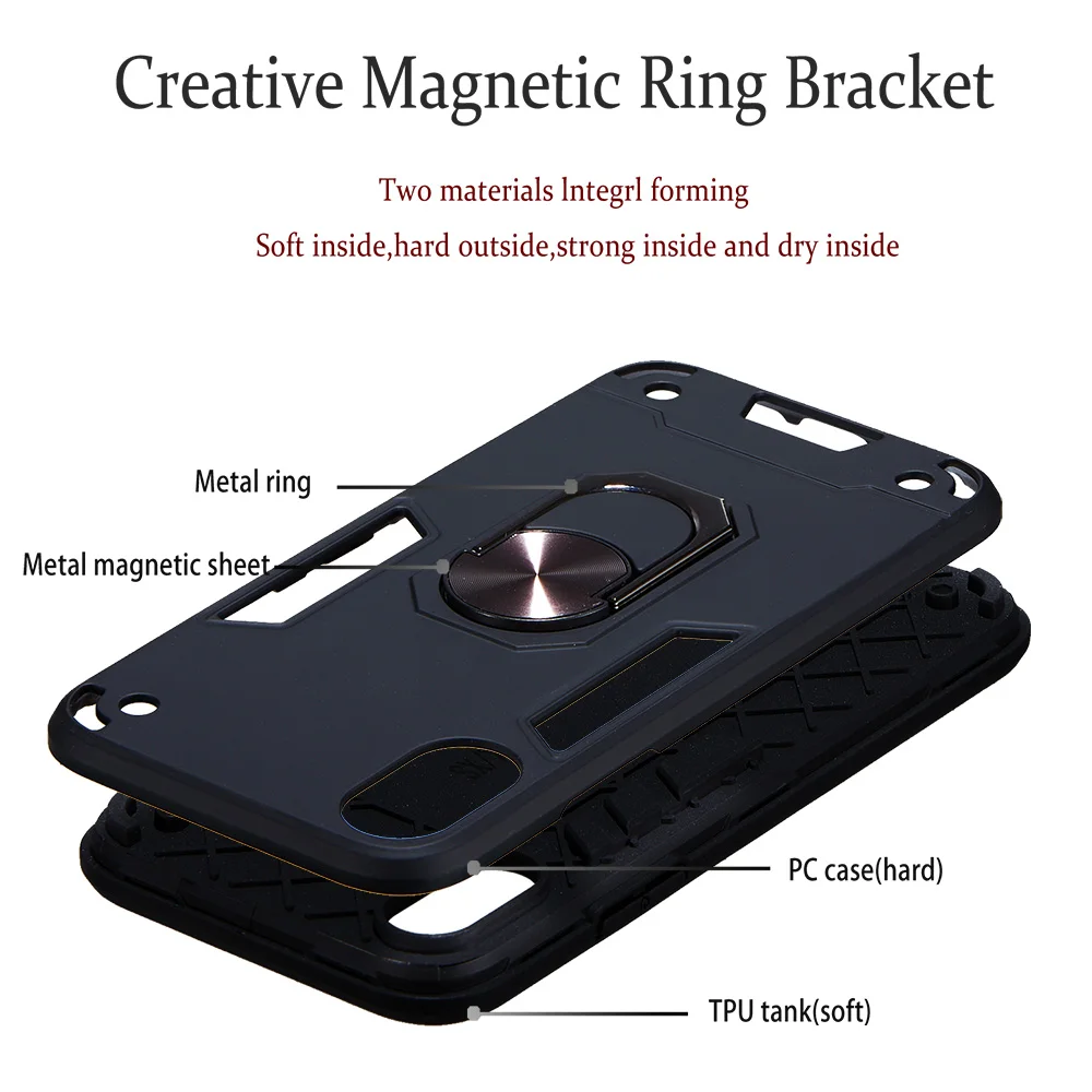 Coque чехол для iPhone 6 &amp 6s TPU + жесткий пластиковый Прочный гибридный бронежилет с