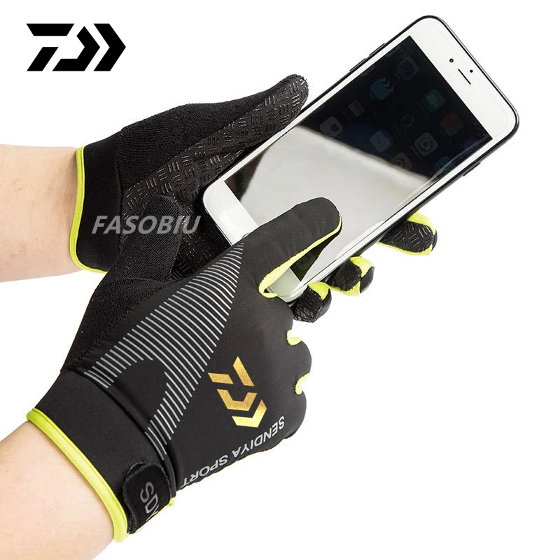 

2021 New Daiwa Outdoor Sport Hiking Gloves Spring Fishing Clothing Cotton Waterproof Anti-slip Durable Cycling Fishing Glove