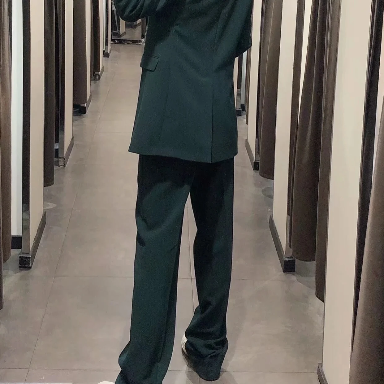 

Women Fashion Office Wear Straight Pants Solid New Vintage Long Trousers High Waist Zipper Fly Female Suits Casual Pants