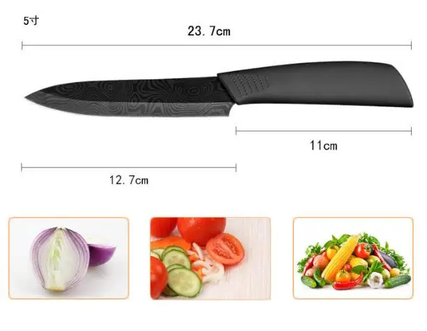 Кухонный набор керамических ножей с черной окантовкой &quot3&quot 4 &quot5&quot 6 &quot+