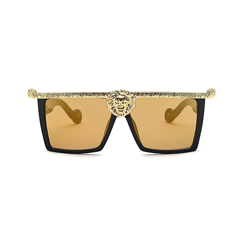 Retro Fashion Luxury Lioness Sunglasses for Women and Men Vintage Lion Square Designer Brand Glamour Ladies Sun Glasses 2021