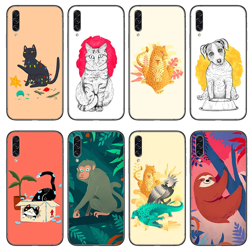 

Чехол для телефона Xiaomi mi 9 lite redmi K30 K40 7A 8A 9A 9C с рисунком животного