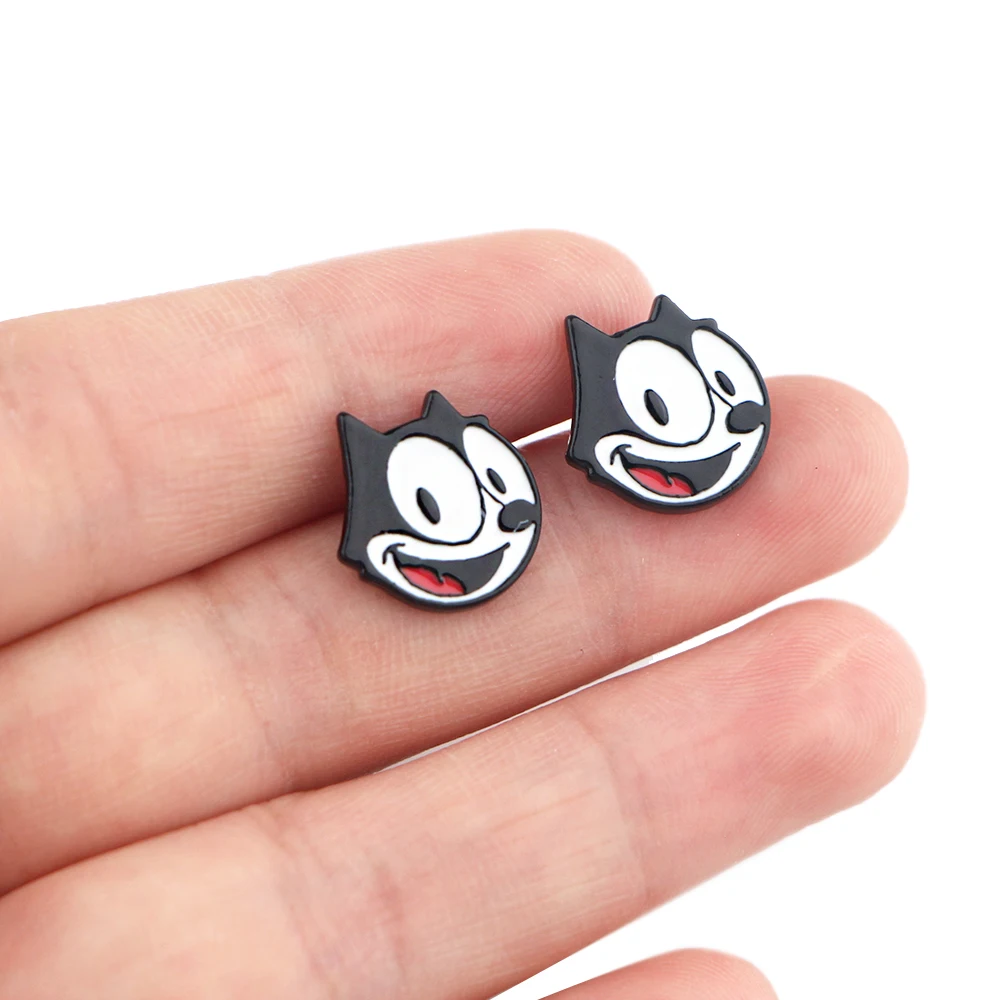 

12pair A4200 Patchfan Cartoon Cat Animals Earrings Enamel Charm Party Favor Women Souvenir Present Jewelry For Fans