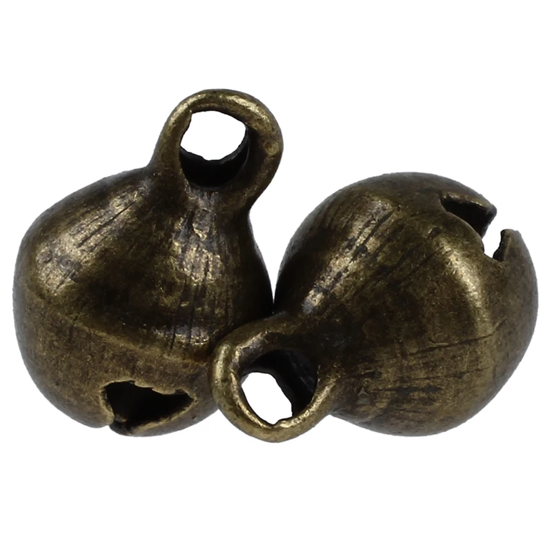 Высокое качество 50 шт. винтажный бронзового цвета сплав маленький колокольчик