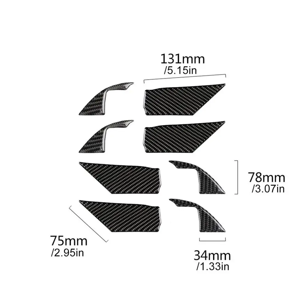 

For Toyota Camry Carbon Fiber Inner Car Door Handle Bowl Cover 2018-2019 1pcs Cover Frame Trim Car Accessories