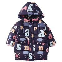 brand new girl winter down coat long version hooded warm outerwear windproof children clothing kids coats casual girl down coat
