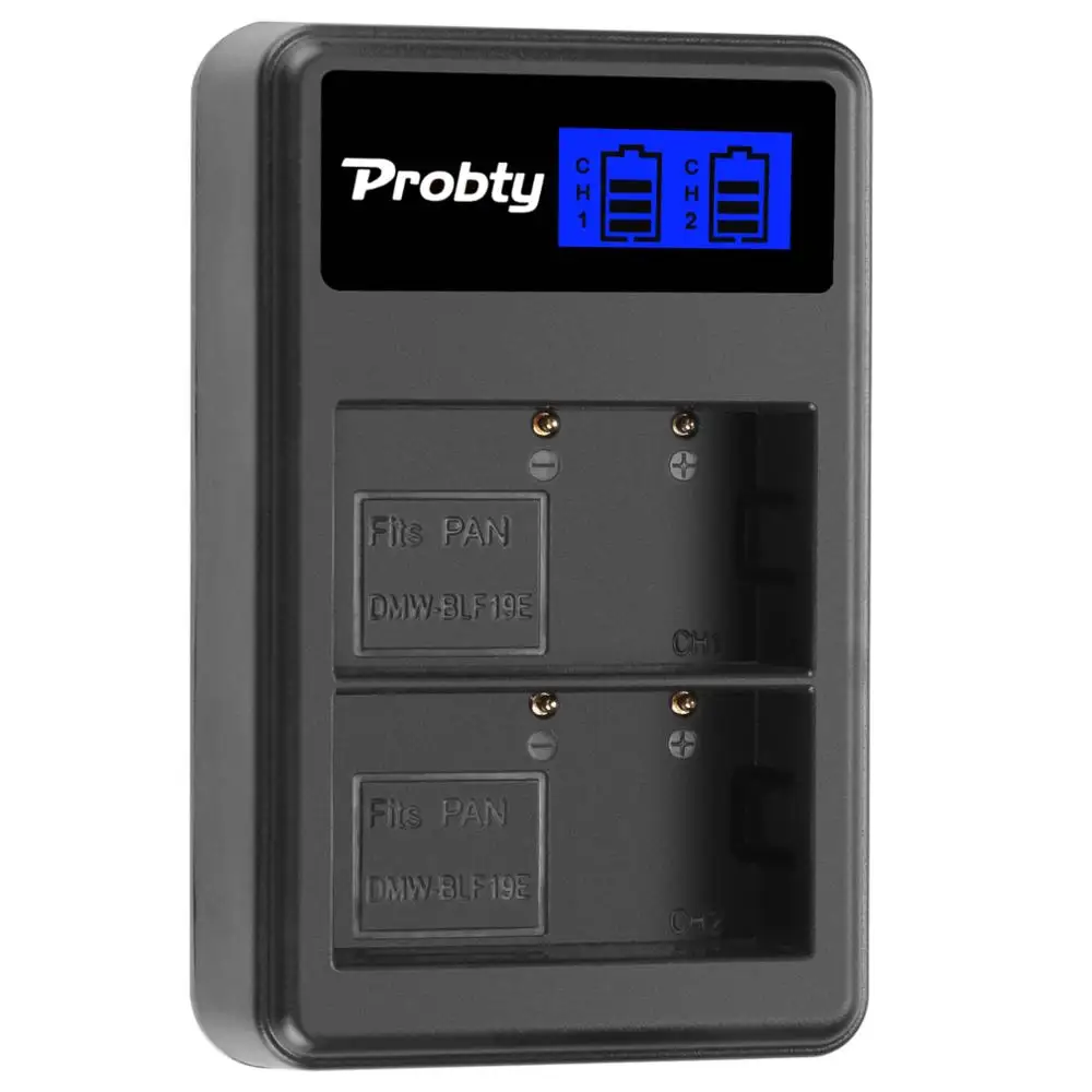 PROBTY 2 шт. 2300 мАч DMW BLF19 BLF19E BLF19e BLF19PP батарея + ЖК дисплей двойной USB зарядное