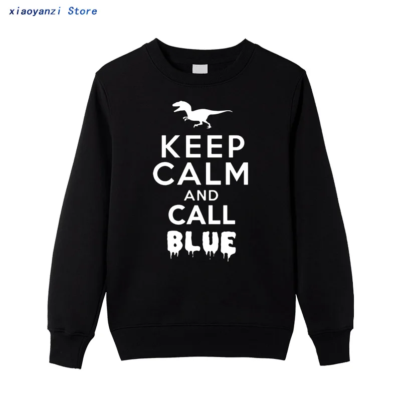 

Свитшот мужской х/б с надписью «Keep Calm And Call» и принтом динозавра «Jurassic Park»