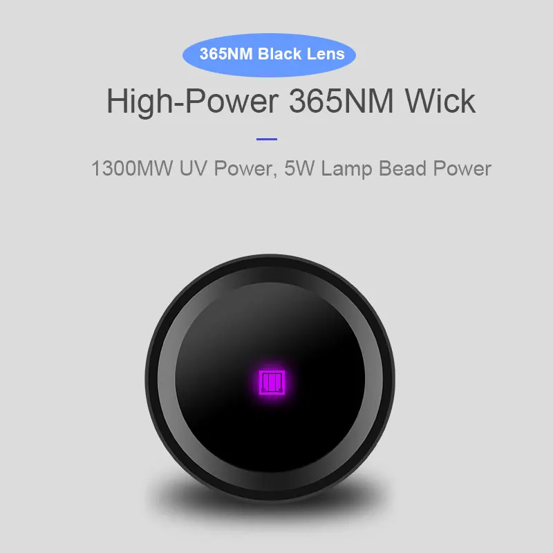 

TMWT 5W Mini UV Flashlight 365nm Ultraviolet Blacklight Purple Linternas Carpet Pet Urine Detector Catch Scorpions