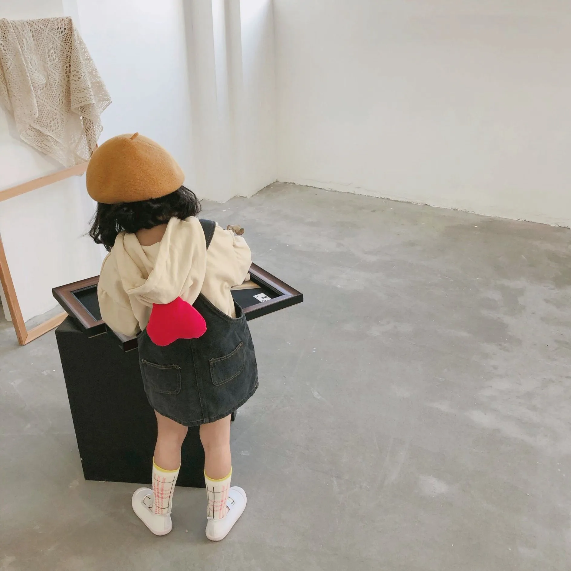 Милые толстовки с длинными рукавами в Корейском стиле сердечками для девочек