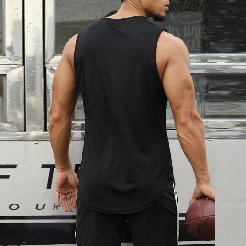 

Fashion Workout Gym Men's Tank Top Vest Sleeveless Sportswear Shirt Stringer Bodybuilding Singlets Fitness Mens Tank Top
